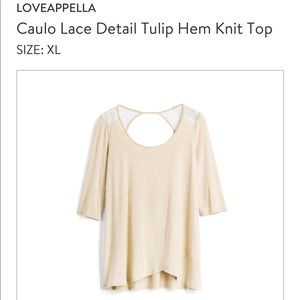 Lace detailed Knit Top